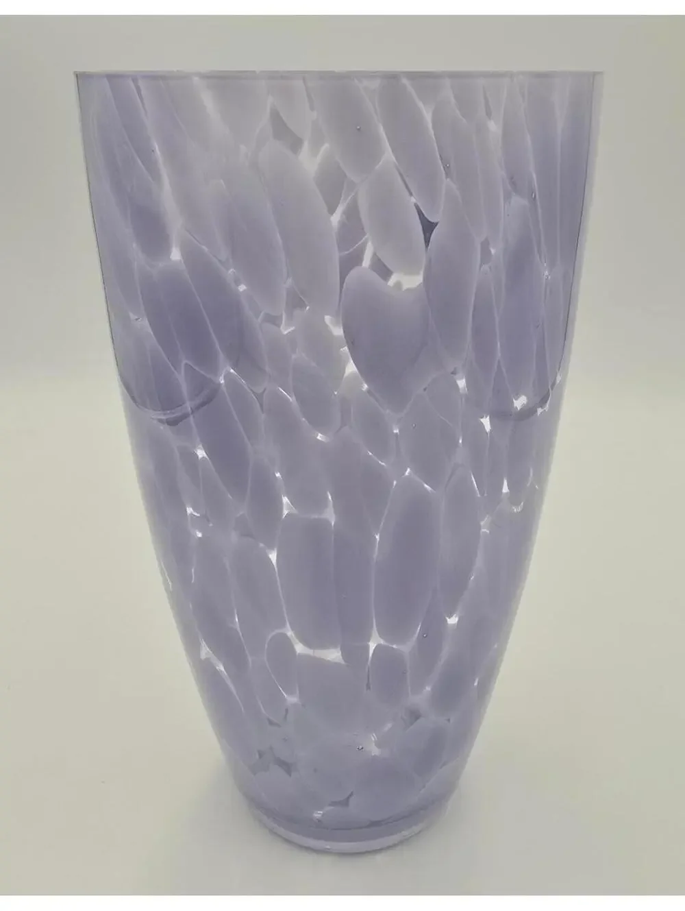 Hand-Blown Lavender Frit Art Glass Vase – Studio Glass Pebble Pattern Vase